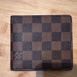 Checkered Brown Wallet